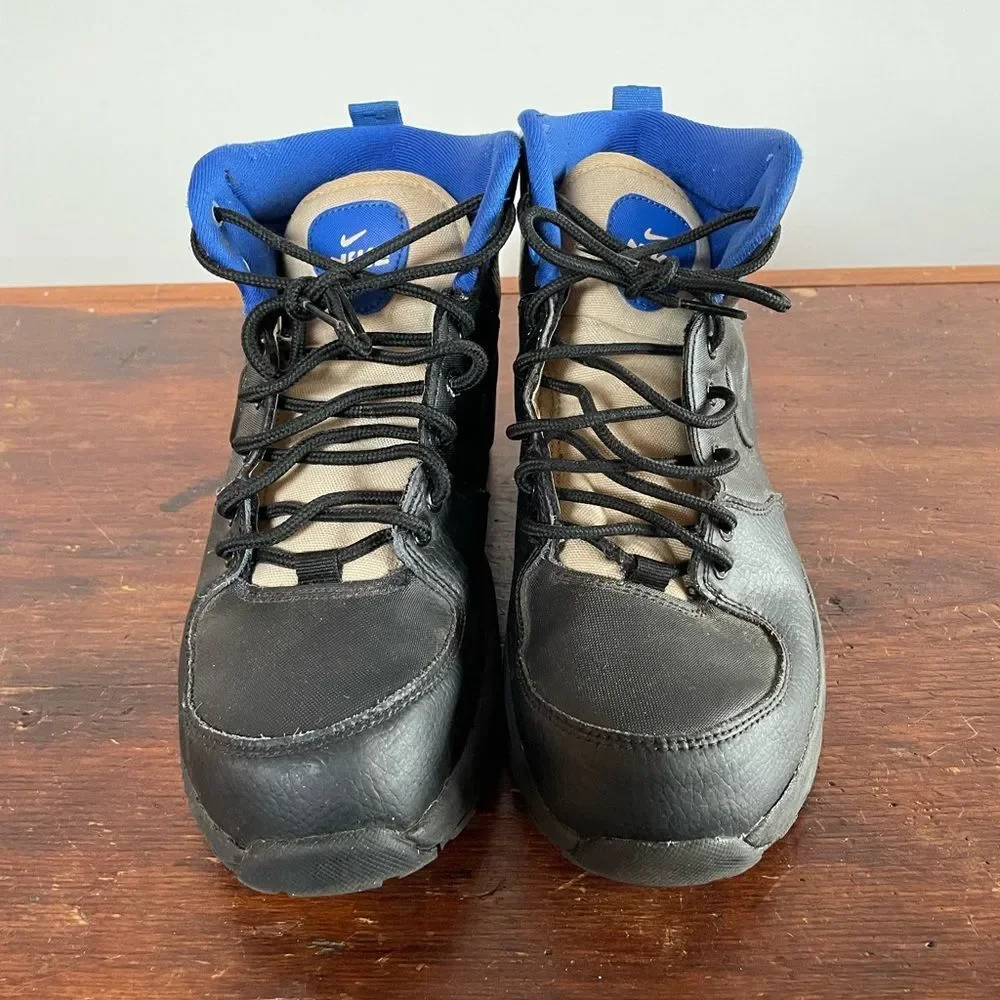 Big Kid's Nike Manoa‎ LTR Black/Black-Sesame-Game Royal (BQ5372 003) Sz-6.5